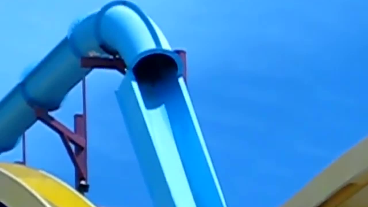 NEAR DEATH Waterslide Accident: Launch and Fall