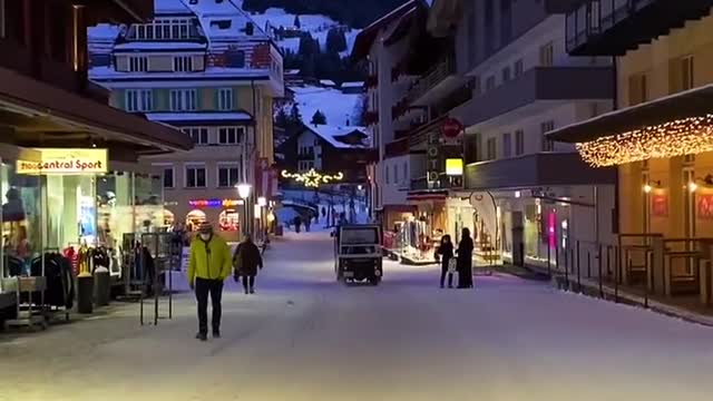 Alps at night