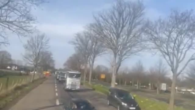 German convoy for freedom in the city of Cologne