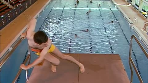 mr bean in the pool