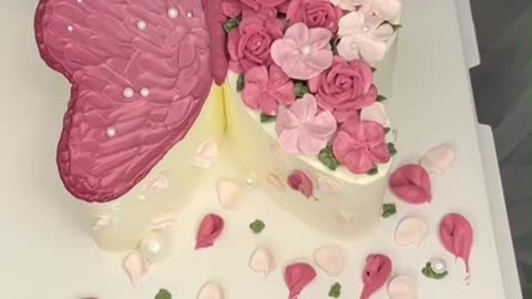 🎂Christmas Cake | Butterfly Cake 🦋