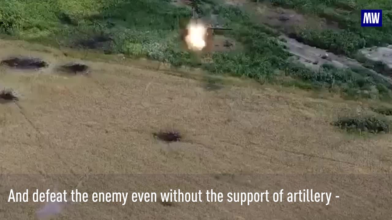 The Ukrainian military vehicles tried to attack our positions, but got ambushed