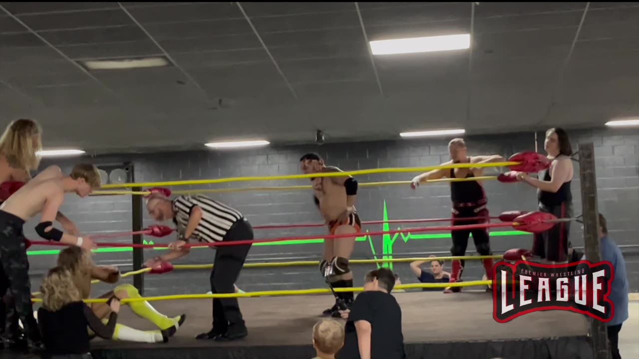 Premier Wrestling League:AJ Evans & Yung Lyonz vs Evan Golden & The Paul’s