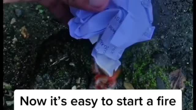 Camping essential; Fire starterkit