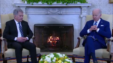 Biden speaks on Ukraine ahead of bilateral meeting with Finnish president