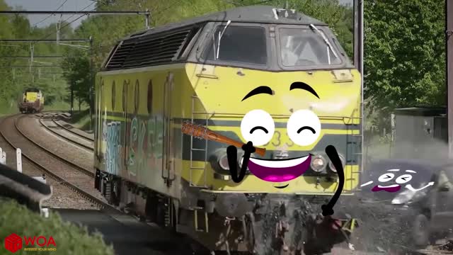 yt1s.com - Experiment Train vs Cars Toy Satisfying Experiment Woa Doodles