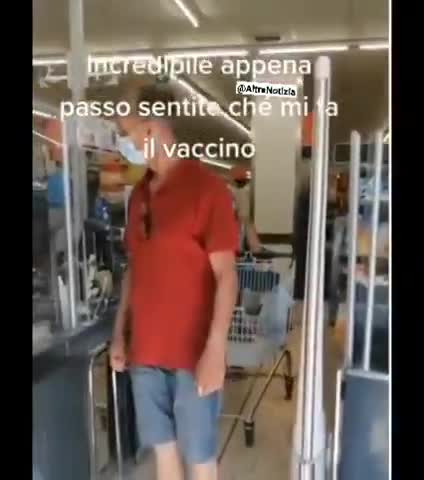MAN IN SUPERMARKET - THE VACCINE DOES THIS TO ME