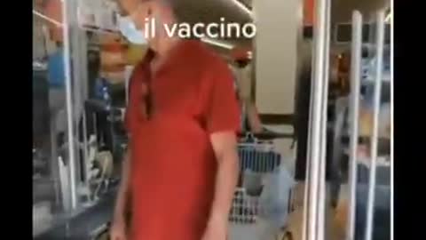 MAN IN SUPERMARKET - THE VACCINE DOES THIS TO ME