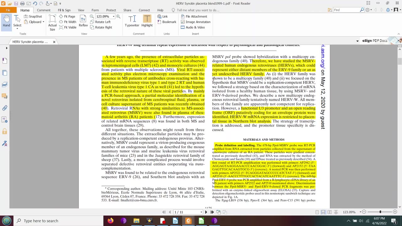 Vaccine 11:Nanoparticles, Syncitin, and Toxicity Problems