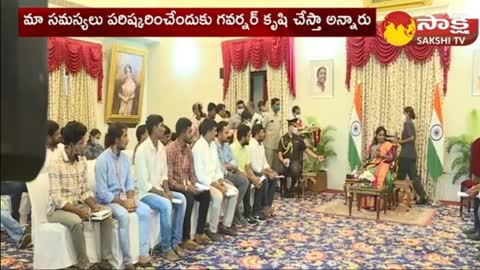 Governor Tamilisai Meeting with Basara Triple IT Students - Sakshi TV