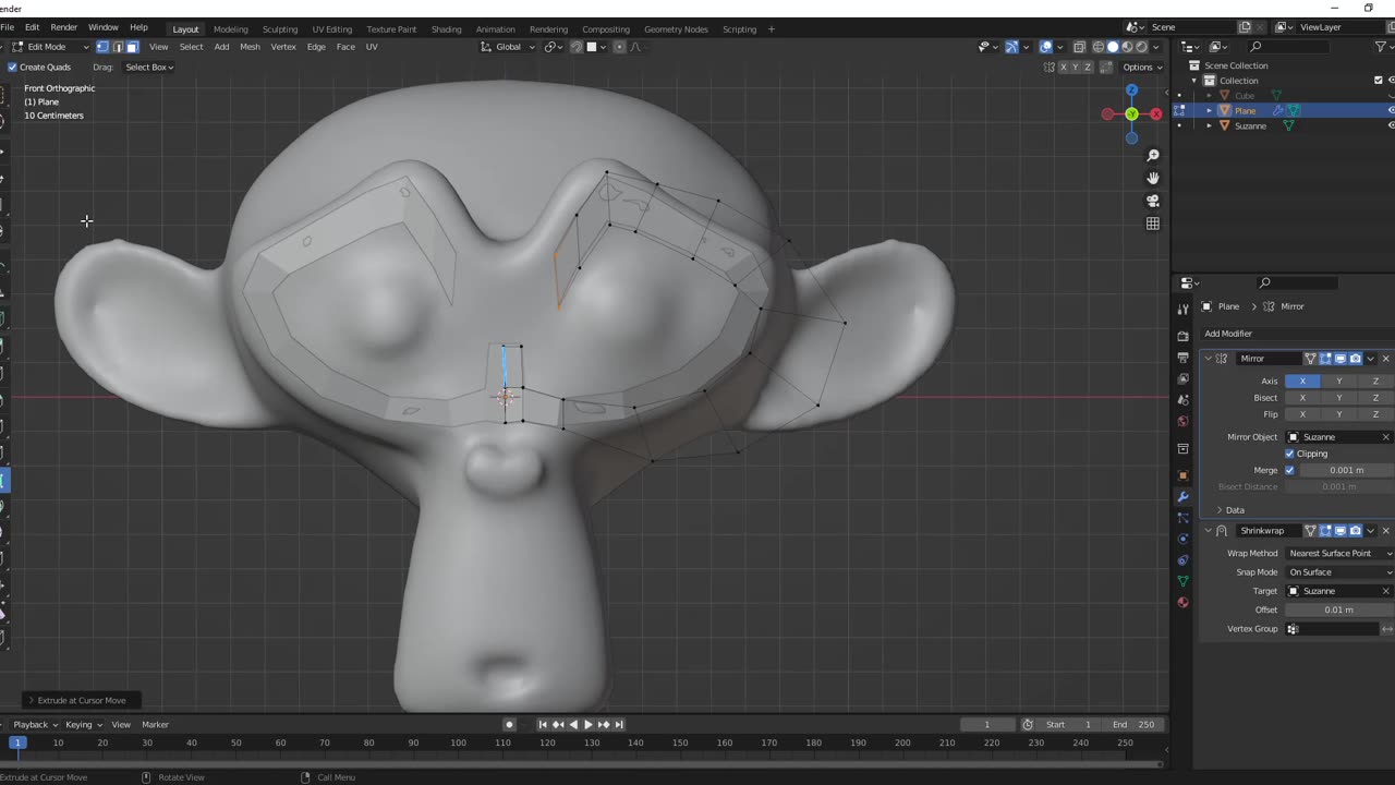 BLENDER - Retopologia con Shrinkwrap