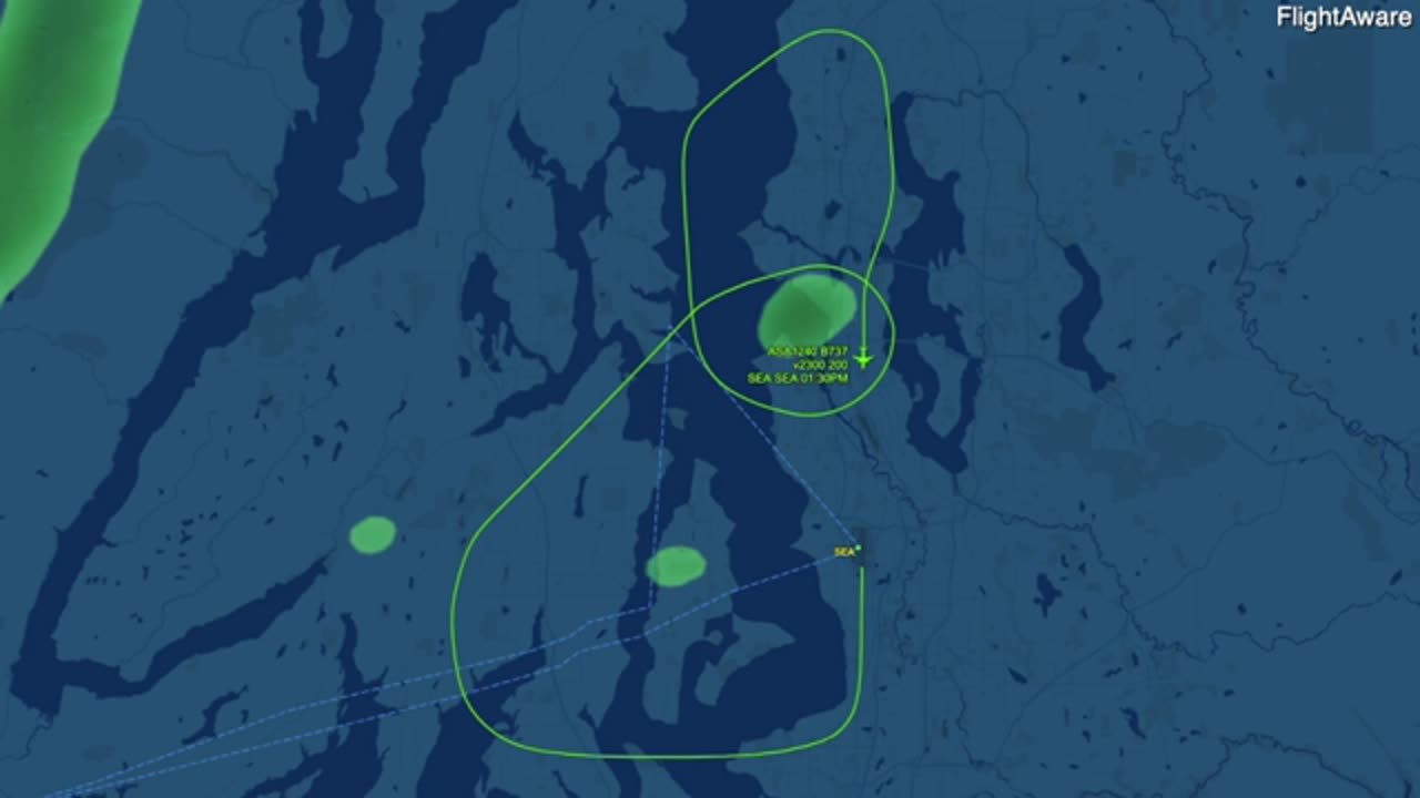 Alaska Airlines flight returns to Seattle after 'engine failure'