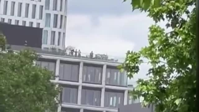 A carplowed into a crowd ofpedestrians, killing at least one person andinjuring