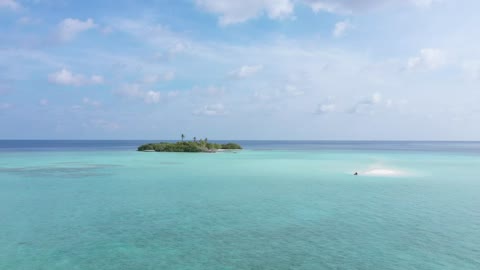 Little island in the middle of the ocean