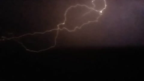 Heavy lightning in my backyard (Scary)