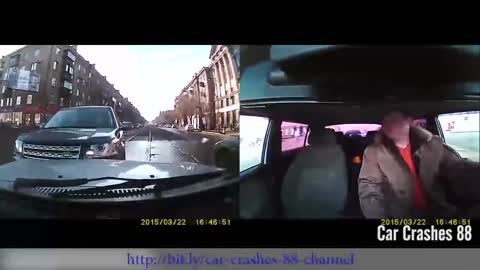 Car Crash On Road Crash