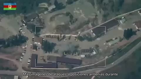 El Ministerio de Defensa de Azerbaiyán publicó más imágenes de ataques a posiciones armenias con la