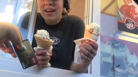 Telling a Hilarious Joke While Getting Drive Thru Ice Cream