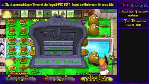 Plants vs Zombies test stream