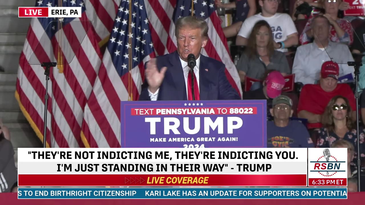 FULL SPEECH: President Donald J. Trump Make America Great Again Rally in Erie, PA 7/29/23