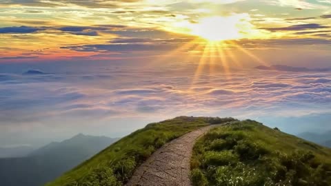 clouds walkway