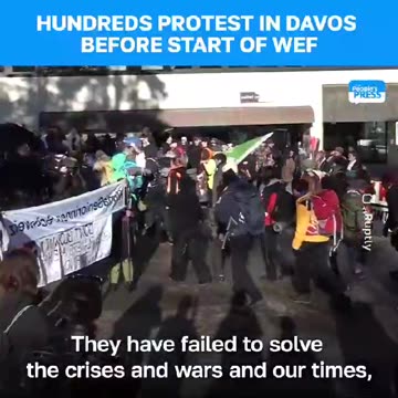 Hundreds Protest DAVOS before the start of WEF.
