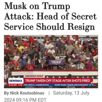 Elon..the secret service did a extremely poor job not securing the perimeter