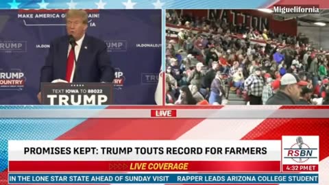 🌽"I GOT $28,000.000 FOR IOWA" -President Trump #FortDodge