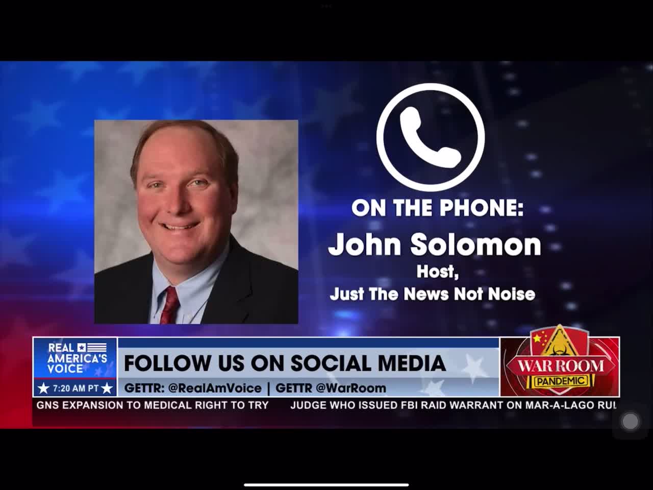 John Solomon in the war room.