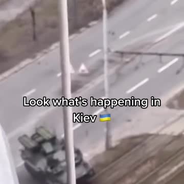Shocking footage of Russian military truck crashing a civilian car.