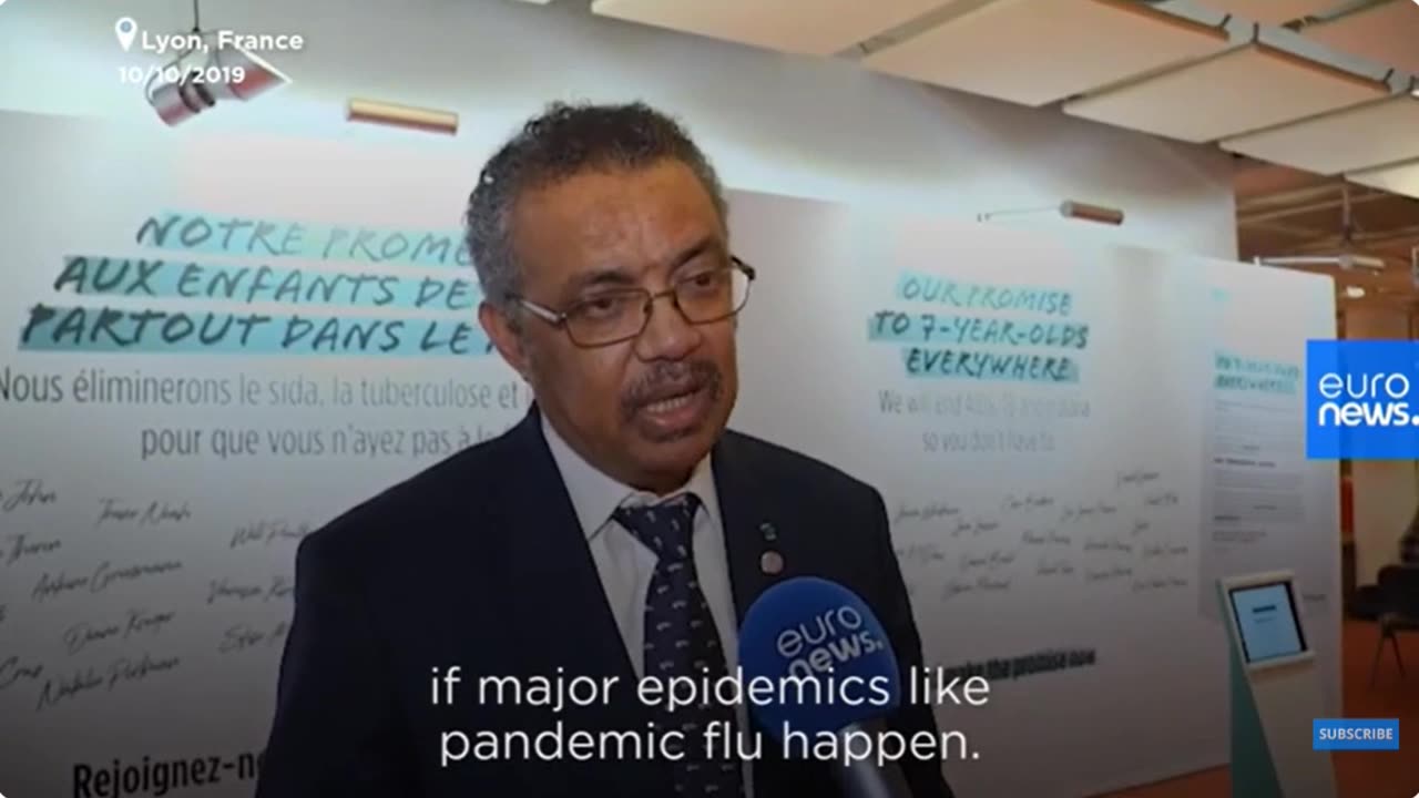 Tedros Made a Pandemic Warning in 2019
