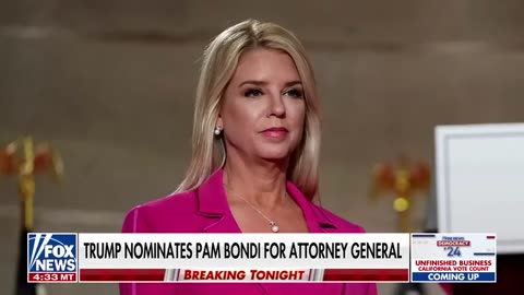 BREAKING NEWS Trump nominates Pam Bondi for US attorney general