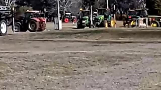 Ballarat, Australia: Farmers gather to protest the Gov stealing farm land for Green Energy