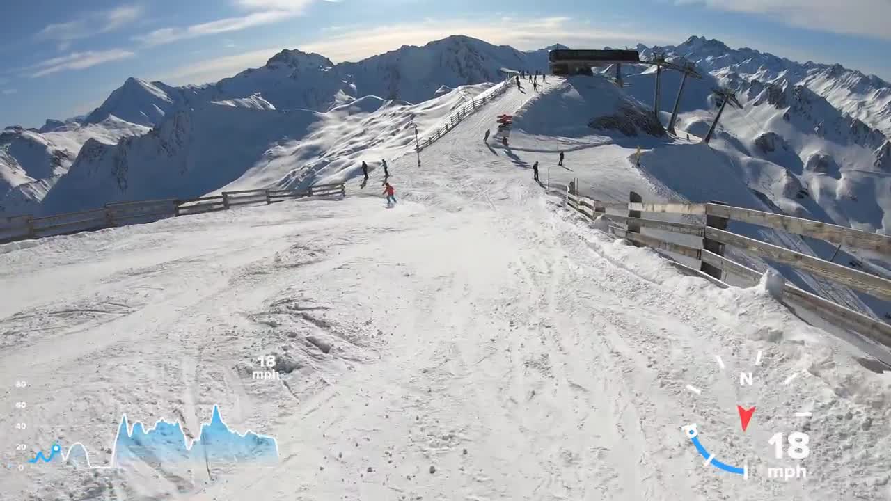 Skiing Ischgl's fastest Piste Black 14A