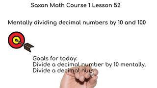 Saxon Math Course 1 Lesson 52