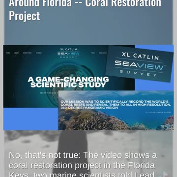 Fact Check: Video Does NOT Show HAARP Devices Positioned Around Florida -- Coral Restoration Project