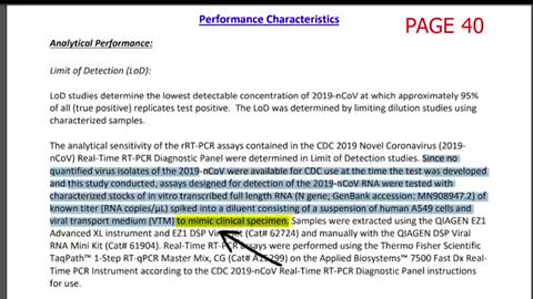 PCR Test was given false information