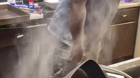 Husband tried to cook