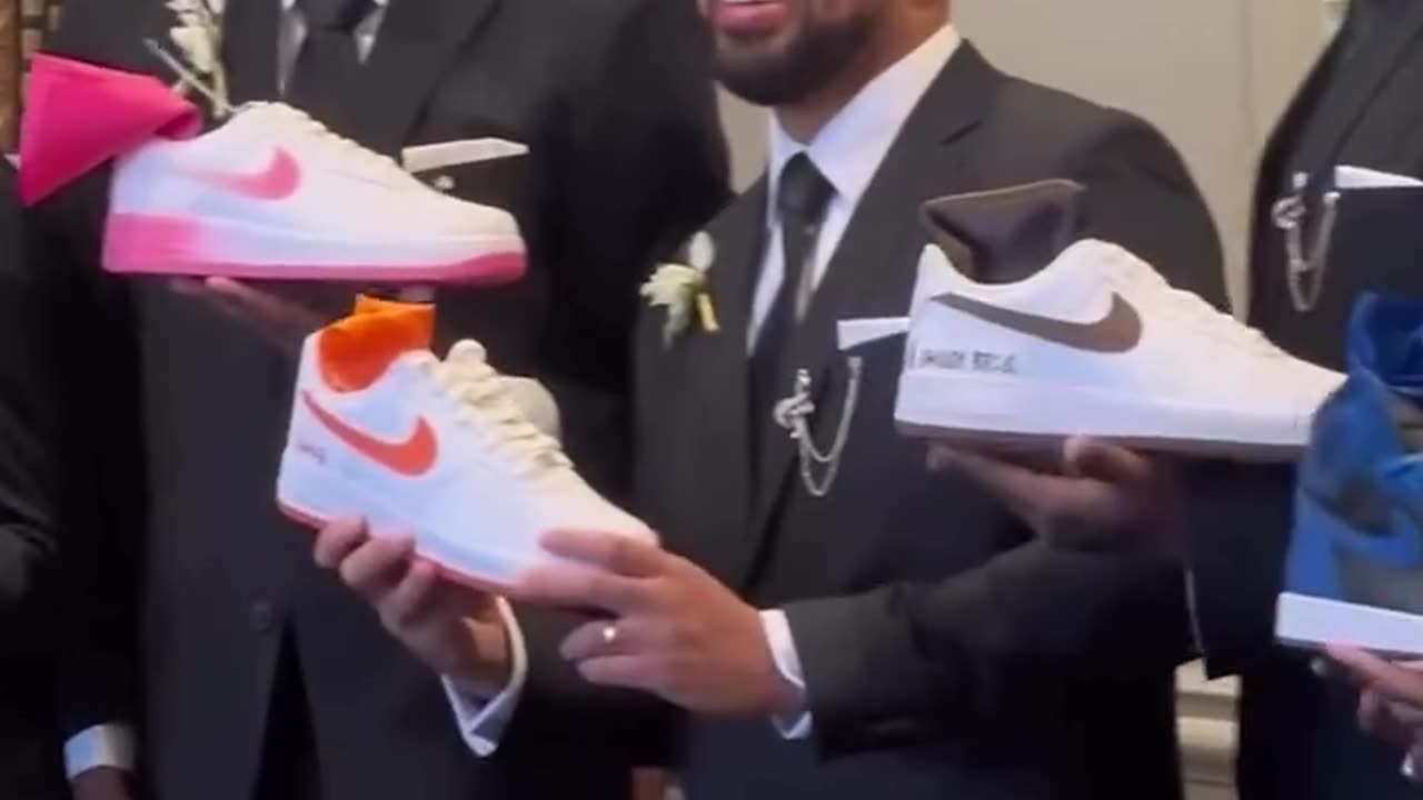 Groom Gets Custom Trainers For Grooms Men 👟