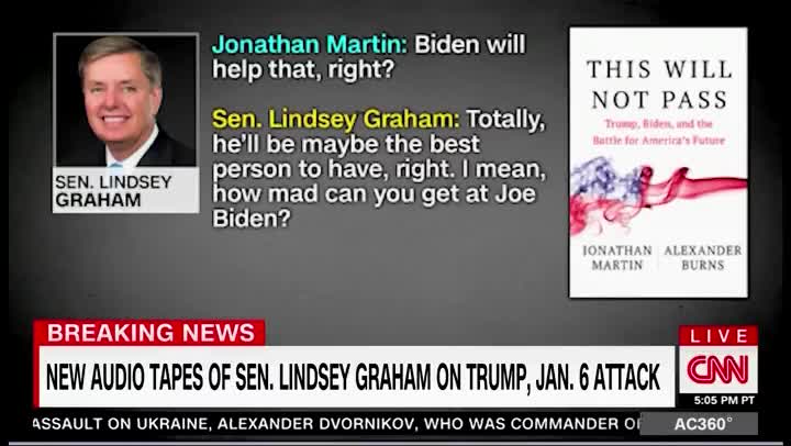 Not a great look for Lindsey Graham. Biden may be the best person to have