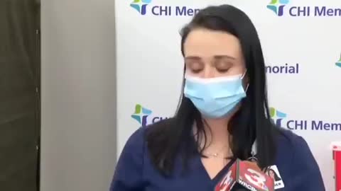NURSE PASSES OUT ON CAMERA AFTER TAKING VAXX!!!!!