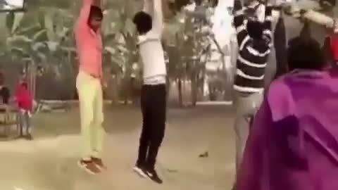 Hilarious fail, time to fly for this guy