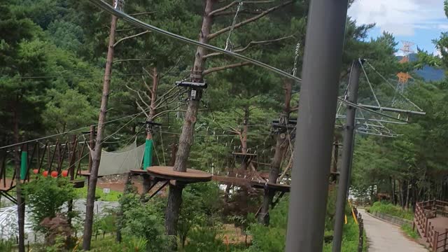 Roller coaster in the mountains