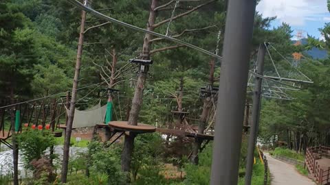 Roller coaster in the mountains