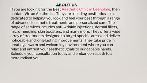 Best Aesthetic Clinic in Leeholme