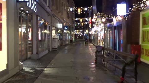 Ett folktomt Kullagatan, Helsingborg 1 Jan. 2018