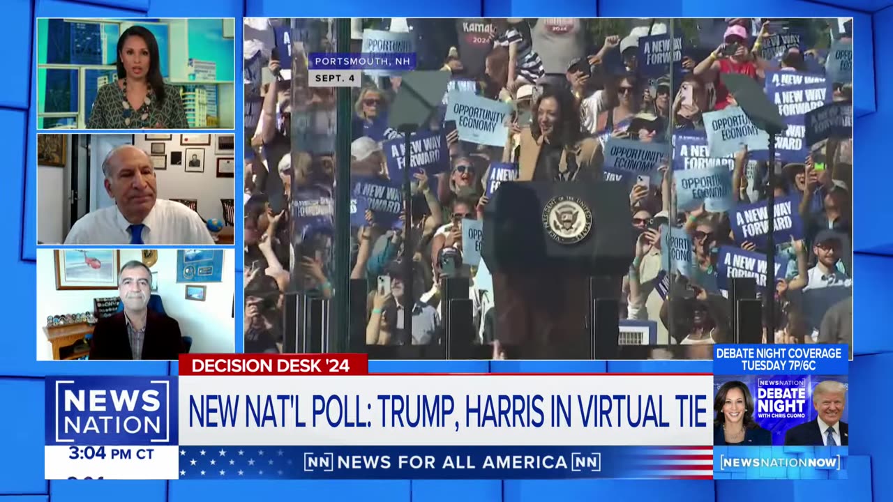 Latest polling shows Trump, Harris in virtual tie | NewsNation Now