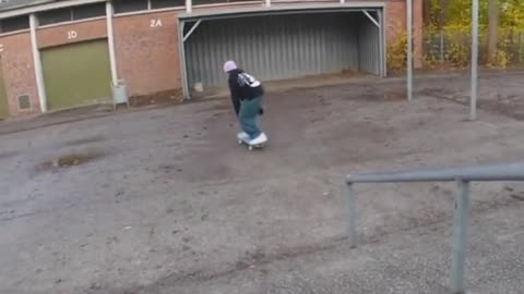 This guy skates so hard he fell