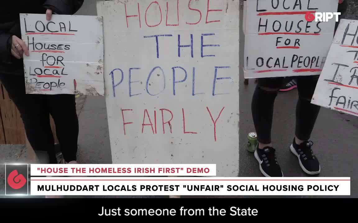 House the People Fairly protest in Dublin at news that there are different lists for social housing