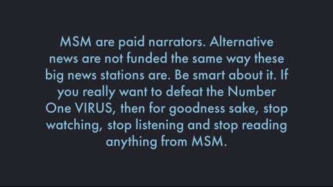 STOP BEING INFECTED BY THE WORLD'S DEADLIEST VIRUS, THE MSM! SWITCH OUT FROM MSM TO THESE ALTERNATIVE MEDIA PERSONALITIES!